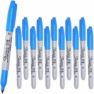 12 x Sharpie Permanent Marker Pens | Fine Point | for Metal, Paper and Plastic | Red [ASIA IMPORT]