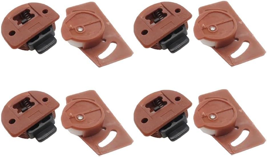 Indoor Furniture Sliding Door Roller Wheels and Guides Easy Installation for Wardrobes and Cabinets (4 Pair)
