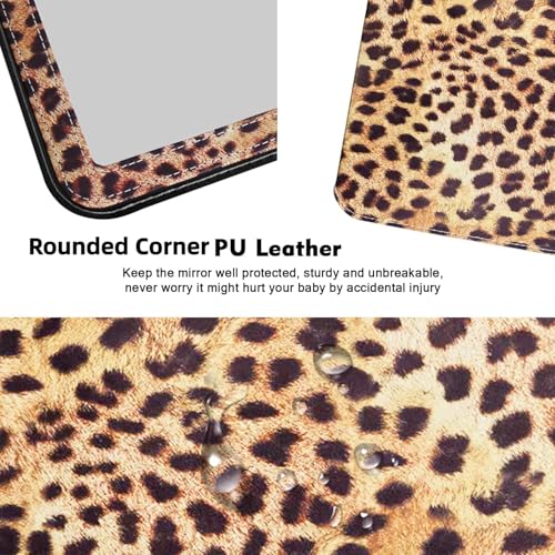 Espejo de maquillaje plegable de viaje rectangular portátil miniatura 3