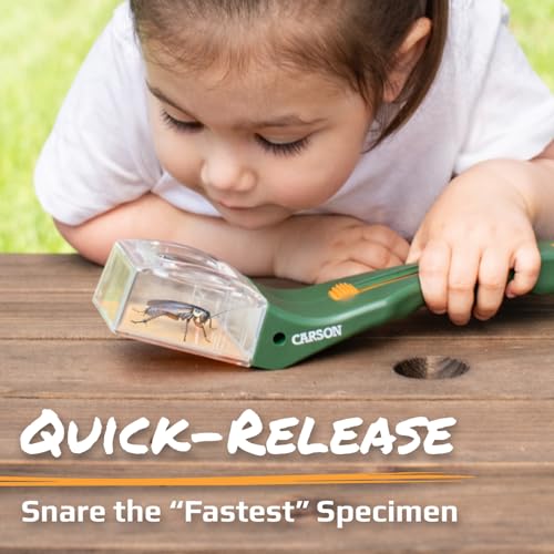 Carson BugView 5X Magnifying Glass Fast-Launch Bug Catcher Indoor and Outside Device for Children or Adults (HU-10) | STEM Instructional Toy for Children and Adults - Transportable Magnifying Glass Insect Lure (HU-10) - Image 3