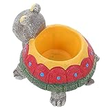TOYANDONA Ornamenti Di Tartarughe Decorazioni Da Giardino Piccolo Piante in Vaso All'aperto Pianta Di Grandi Dimensioni Pentola Succulento Colorful Resina