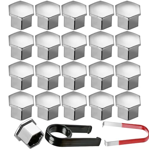 Gebildet 21Pièces Capuchons D'écrou de Roue 19mm, Couvre-écrous de Boulon de Roue, Couvre-écrous de Pneu Hexagonaux avec Jeu d'outils de Retrait pour...