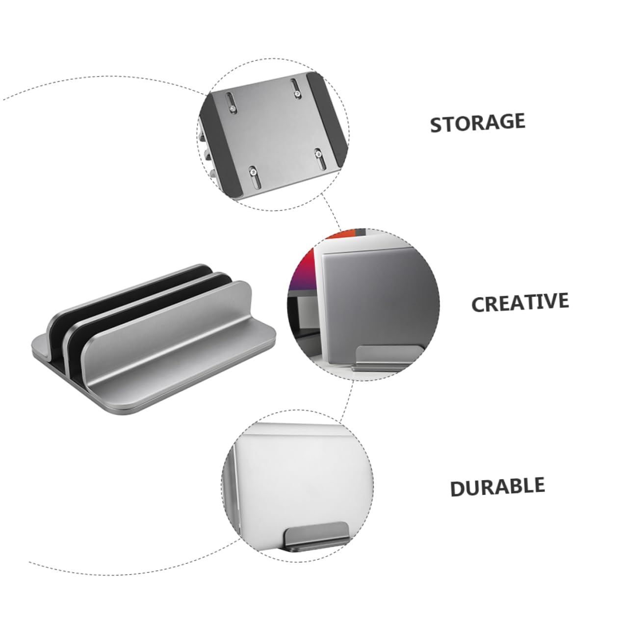 Supporto Verticale per Laptop Supporto Laptop da Tavolo in Lega di Alluminio Pratica Stabile Salva Spazio Design Verticale Prevenzione Surriscaldamento Tablet