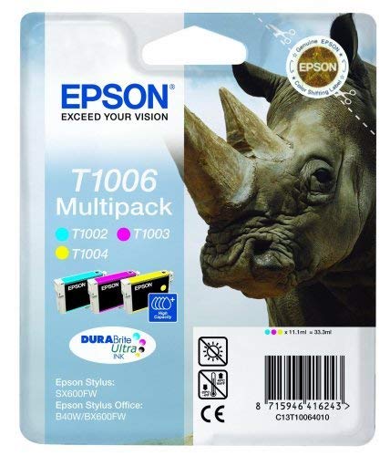 Product Compatible for Epson Stylus Office B 40 W -Original Epson C13T10064010 / T1006 - Multipack Ink (C,M,Y) -