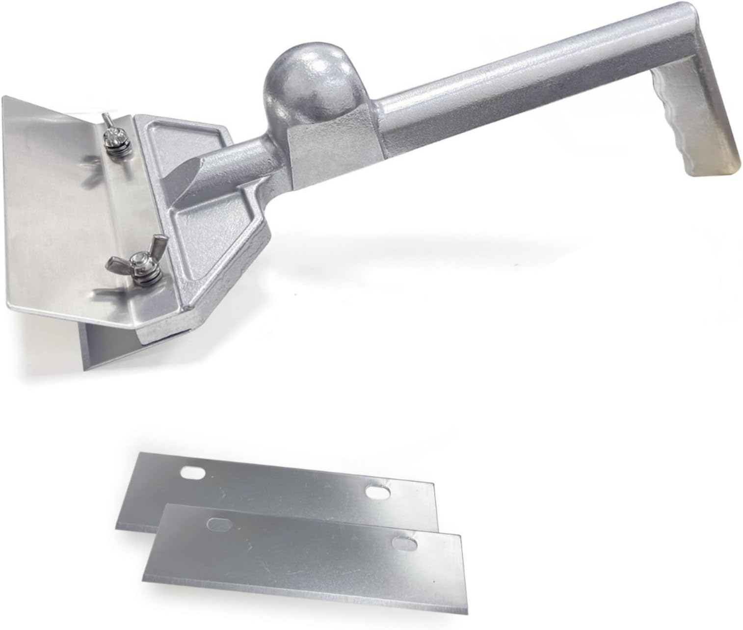 Grill Scrapers with Replacement Blades and Small Slant Edge Grill Scraper,Heavy Duty Casting Commercial Griddle Scraper for Restaurants, Bars, Diners, Outdoor Grill Cleaning