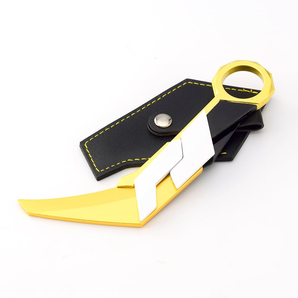 Superbuybox Valorant Sword Karambit Knife Martial Arts Game Collection Keychain Desk Decoration Backpack Pendant Gift (Valorant Prime2.0 Karambit Knife Foldable)
