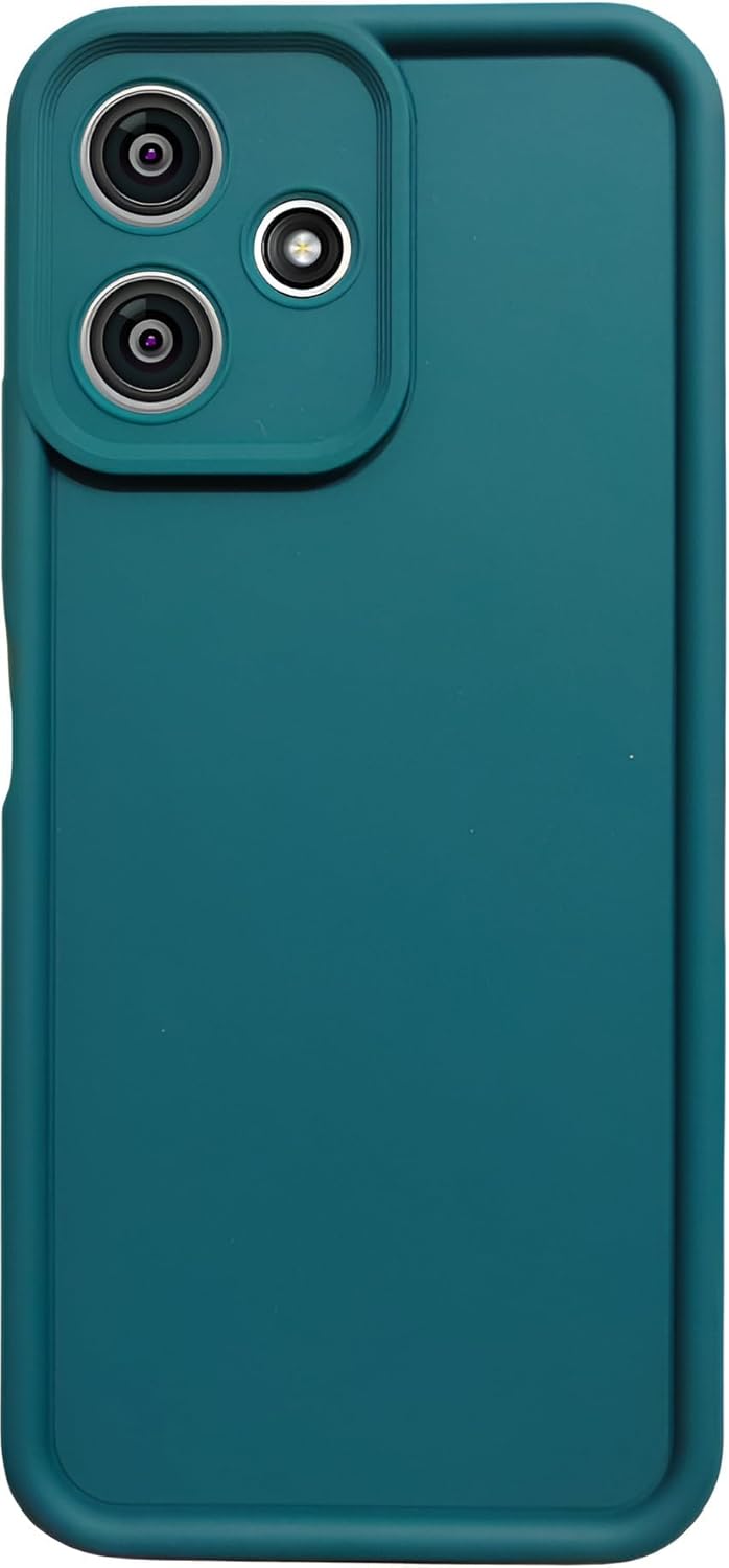 Scalebee Liquid Silicon Back Cover Case for Mi Redmi 12 5G / 4G / Poco M6 Pro 5G | Stylish Camera Protection | Back Cover Case for Redmi 12 5G / 4G / Poco M6 Pro 5G (Blue)