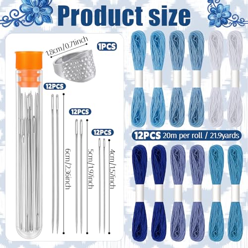 Kit de Hilos Sashiko 81 Piezas para Bordado y Costura miniatura 3