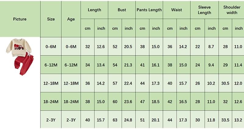 FYBITBO Toddler Baby Boy Fall Winter Clothes Sets Tractor Long Sleeve Shirt Tops Long Pants 2Pcs Sweatsuit Outfits Clothing - Image 9