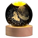 Bola de cristal de astronauta grabada con láser 3D, decoración de galaxia espacial, lámpara de esfera de cristal, luz nocturna, regalos de astronomía del universo para mujeres, hombres, madres y niños
