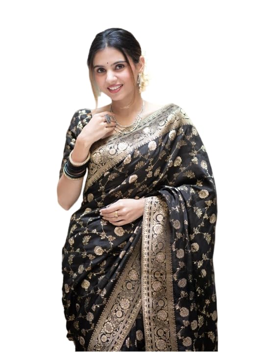 Image of Flosive Women's Soft Kangivaram Silk Saree With Copper Zari Weaving With Boluse