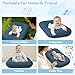 Vervebaby Baby Lounger 0-24 Months,Bionic Design Infant Lounger for Home and Travel with Cover,Breathable Baby Nest Waffle Fabric & 3D Support Newborn Babies Essentials Gifts,Peacock Blue