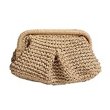 Generisch 2026 bolso de mujer elegante bolso de hombro tejido para mujer, temperamental, casual, color sólido, café, 24*12*15, Mochilas de viaje
