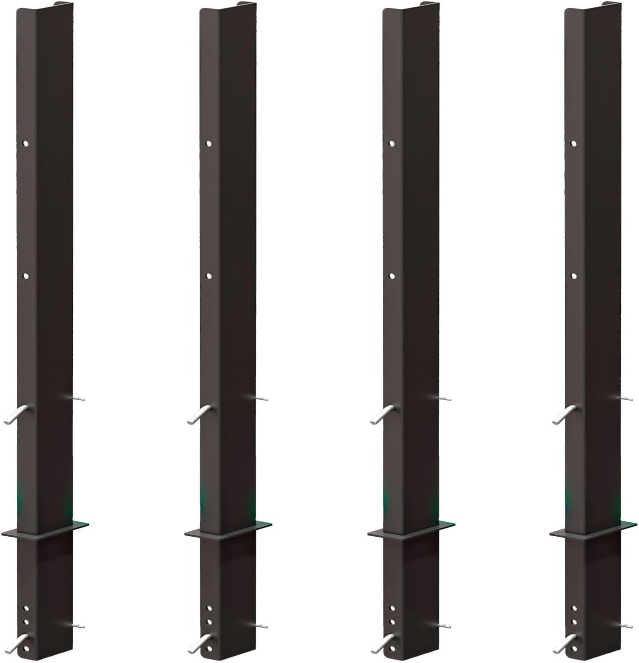 30" Trailer Pipe Stake, C Channel Pipe Stake for Flatbed Trucks and Trailer Hauler, Heavy Duty Trailer Stake Pocket Accessories, 4 Pack