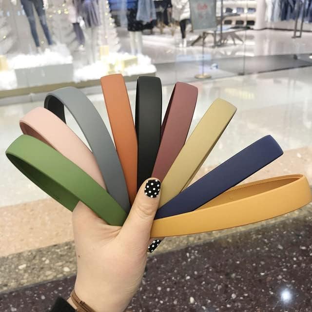 Glam Shopperz 6pcs Plastic Elastic Hair band Comb Headband Hair Bands Wavy Plain Solid Hair Comb Black Brown Headband Teeth Comb Hairband Hoop Matte Accessory for Women-image-27