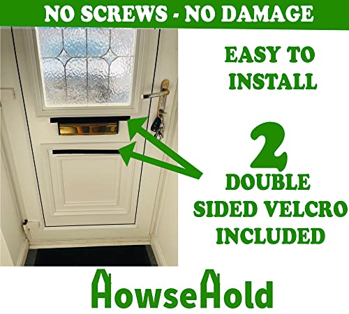 Post Catcher Bag For Mail Slots, Letter Boxes [Black] No Tools Or Screws Needed No Bending Down, Stops Dog Eating Mail #TOP2