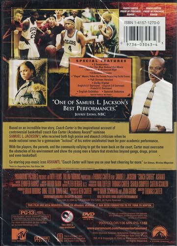 Evita el streaming inestable con Coach Carter DVD edicion USA 3