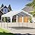 Carport 12x20 Heavy Duty Portable Garage,Galvanized Frame Carport Canopy,Portable Garages and Shelters with 8 Leg&4 Wind Rope,Car Tent Garage with All-Season Tarp for Boat Truck,Without Sidewall