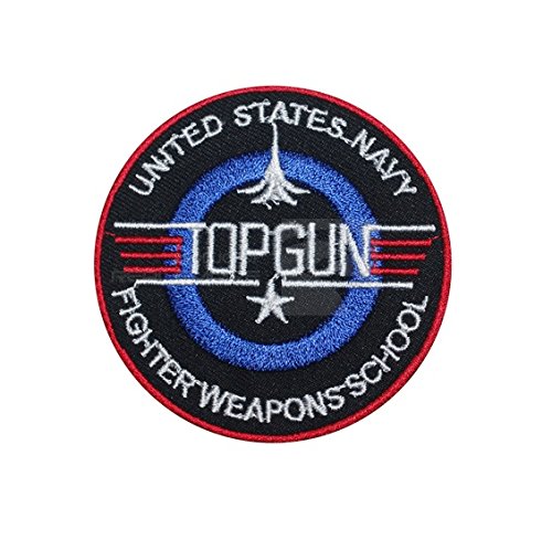 Real Empire Top Gun American Navy Embroidery Patch/Badge Iron On Or Sew On Patch T-Shirt(424)