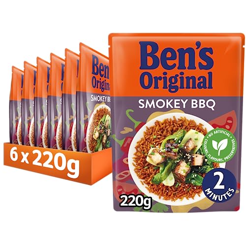Ben's Original Microwave Rice, Smokey BBQ, 6 x 220g