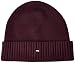 Produktbild Tommy Hilfiger Herren PIMA Cotton Beanie Strickmütze, Violett (Purple Vih), One Size (Herstellergröße:OS)