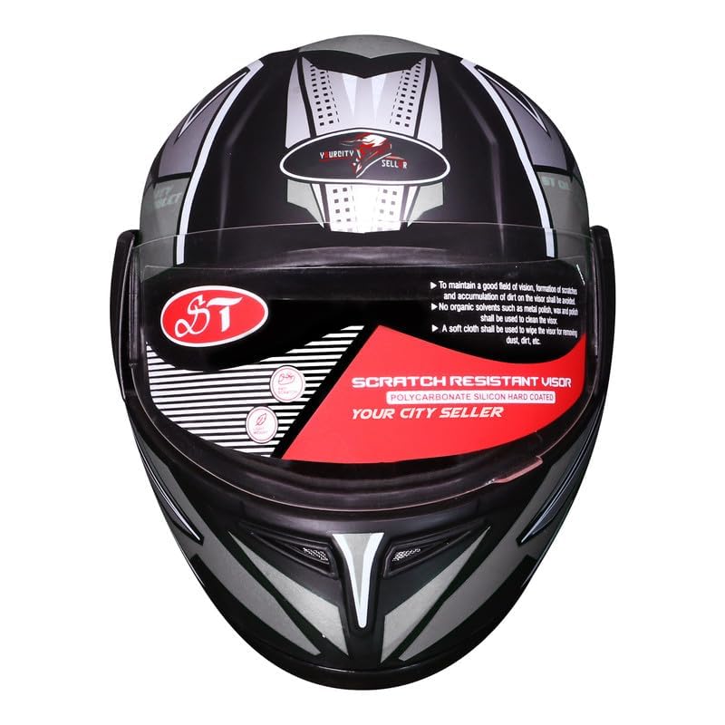Image of Strong and Durable with Glass Stylish Matt Finish Full face Bike Helmet | Scratch Resistance and Silicone Glass Protection -