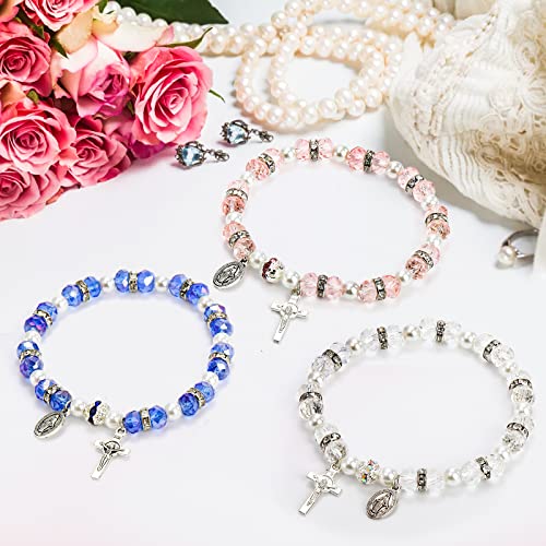 Coloch 6 Pack Women'S Bead Stretch Rosary Bracelet thumb #6