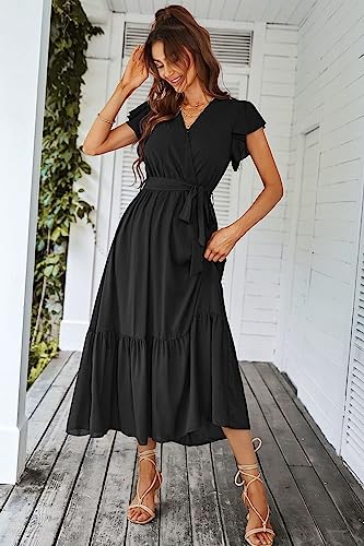 PRETTYGARDEN-Womens-2023-Floral-Summer-Dress-Wrap-V-Neck-Short-Sleeve-Belted-Ruffle-Hem-A-Line-Bohemian-Maxi-Dresses