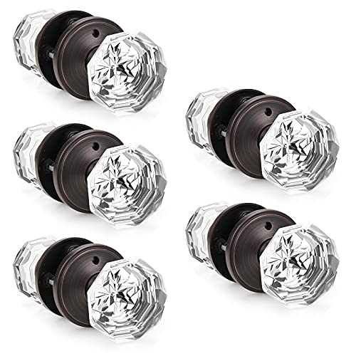Get Cheap Price Gobrico Diamond Crystal Door Knobs with Privacy Lock,Faceted Diamond Glass Locksets for Bedroom and Bathrom,Oil Rubbed Bronze Finished,5Pack Black Friday Sale 2022 Gobrico Diamond Crystal Door Knobs with Privacy Lock,Faceted Diamond Glass Locksets for Bedroom and Bathrom,Oil Rubbed Bronze Finished,5Pack