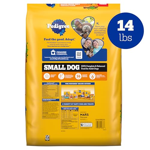 Pedigree 10249532 Complete Nutrition Adult Small Dog Dry Dog Food, Roasted Chicken, Rice & Vegetable Flavor thumb #1