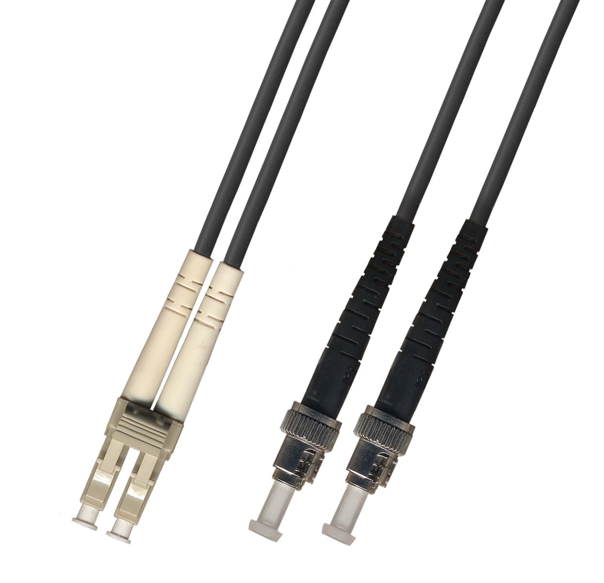 RiteAV 25M (82ft) LC-ST Outdoor Armored Fiber Optic Cable Duplex Singlemode 9/125 Jumper 25 Meter Patch Cord