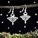 Sterling Silver Luna Moth Earrings - Double Sided - Handmade, Solid .925