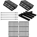 Grillflame Genesis E-330 with Sear Burner Grill Grates Flavorizer Bars Burners Grill Parts for Weber Genesis 4 Burner with Sear Grill Replacement Parts Genesis 330 S-330 E-310 S-310 E-320 7524 Grates