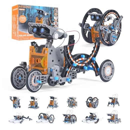 AESGOGO STEM Projects 12-in-1 Creation Solar Robot Kit,Science Experiments Toys Gifts for Kids Ages 8-12,Educational DIY Building Robotics Kit for 8 9 10 11 12 13 14 15 Year Old Boys Girls Teens