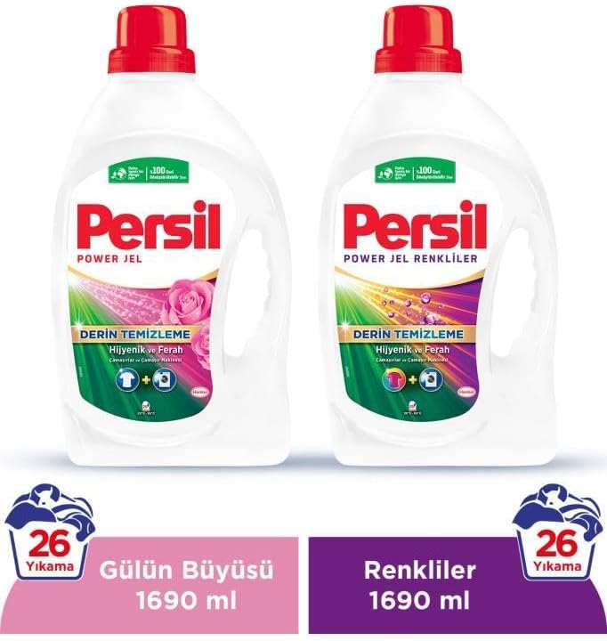 Persil Sıvı Çamaşır Deterjanı 2 x 1690ml (52 Yıkama) Gülün…