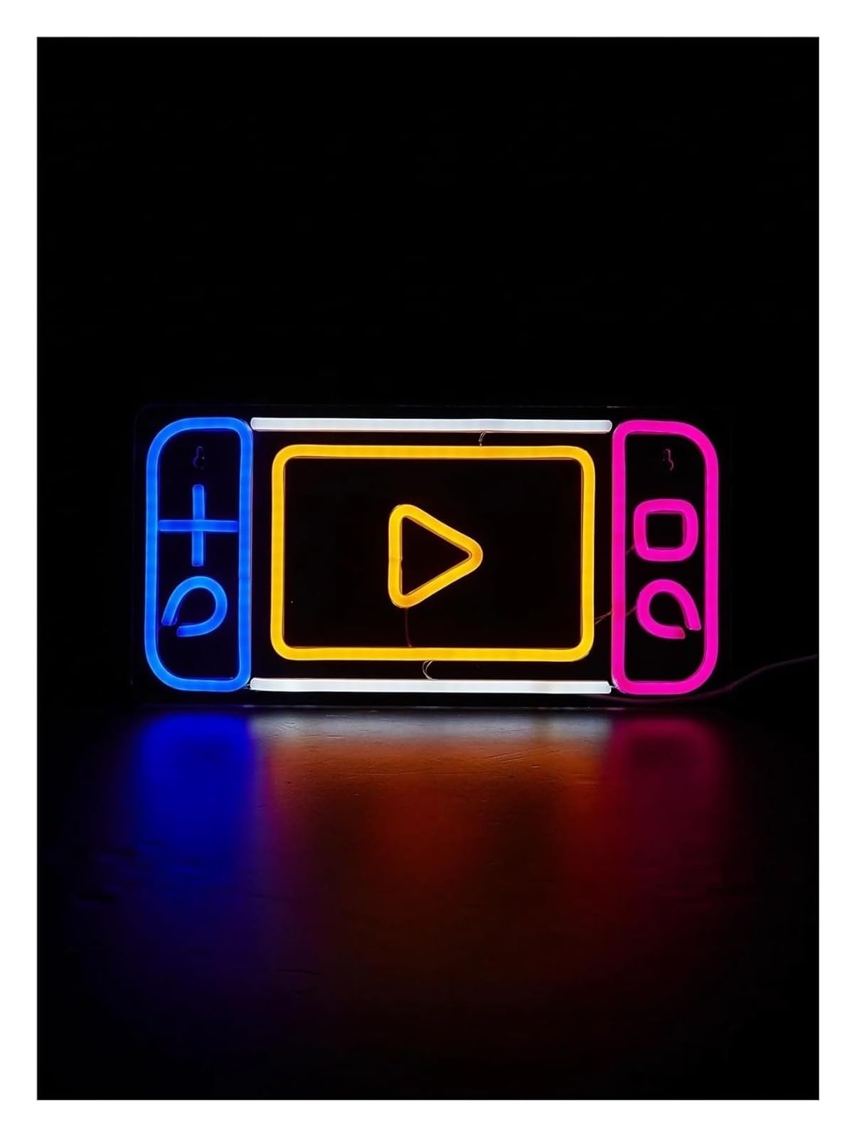 Lampada da parete con insegna al neon, per gamepad, sala giochi, camera letto, decorazione per feste, 38x32 cm