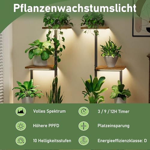 semai Pflanzenlampe LED 30W Pflanzenlicht Pflanzenleuchte Wachstumslampe Wachsen licht Grow Lampe Vollspektrum für Zimmerpflanzen mit Zeitschaltuhr, 3 Arten von Modus, 6 Arten von Helligkeit 2 semai Pflanzenlampe LED 30W Pflanzenlicht Pflanzenleuchte Wachstumslampe Wachsen licht Grow Lampe Vollspektrum für Zimmerpflanzen mit Zeitschaltuhr, 3 Arten von Modus, 6 Arten von Helligkeit – Bild 2