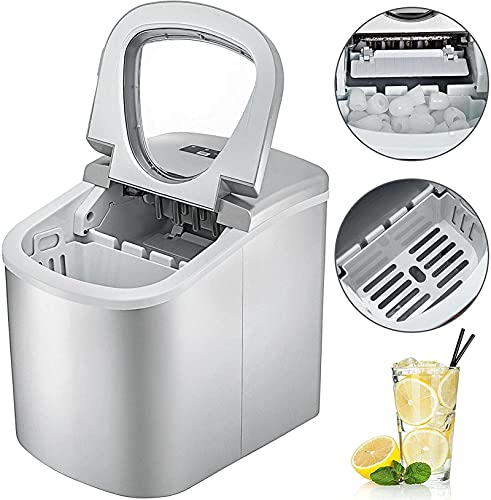 Máquina automática para hacer hielo de mesa, carcasa de ABS, capacidad de 2,2 L, para uso doméstico y comercial miniatura 2
