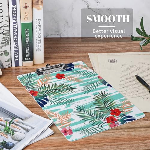Presse-papiers avec pince A4 fleurs tropicales porte-documents - 5