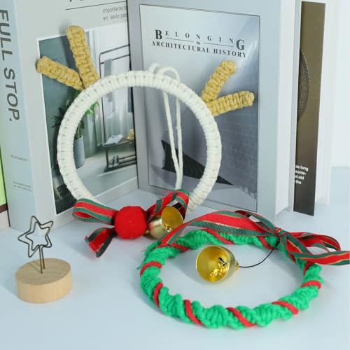 ENUOLI Christmas Wind Chime,Nordic Wooden Wall Hanging Ornaments Handmade Pendant Wooden Indoor Wind Chimes for Christmas Home Decoration Hanging Wind Chimes for Door Decor - Image 2