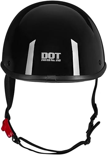 Miniatura 4 de Motorcycle Half Helmet, DOT Vintage Open Face Half Shell Low-Profile Skull Cap Moped Beanie Novelty Helmet for Adult Men Women