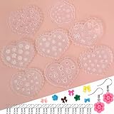 8 pcs Polymer Clay Tools for Earing Making, Butterfly and Heart Shapes Clay Molds Earrings Decoratio