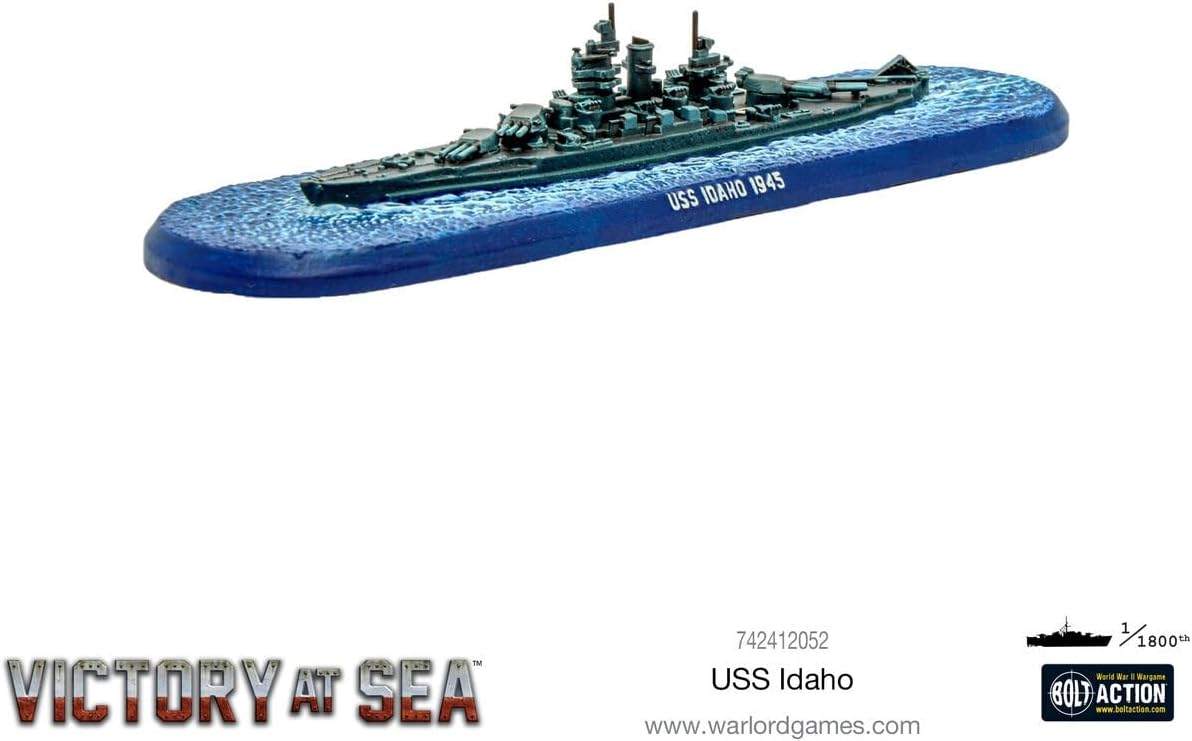 Warlord Victory at Sea USS Idaho US Navy for Victory at Sea WWII Table Top Battleship Plastic Model Kit 742412052, Large
