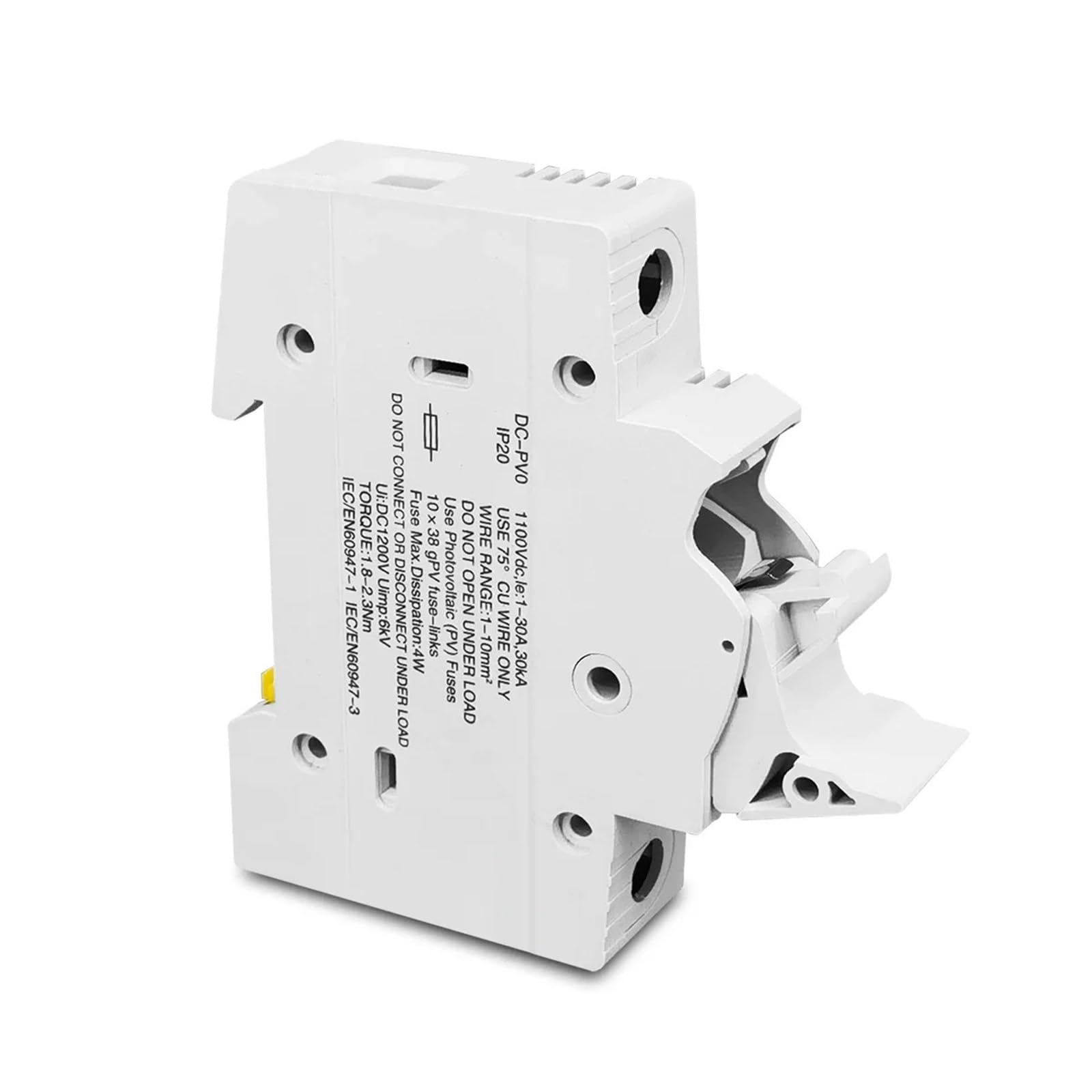 Portafusibili fotovoltaici solari TOPV-32X 1P adatti for fusibile fotovoltaico da 10 * 38 mm for la protezione del sistema solare