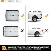 Vista 4 de Stehlen 642167829683 Compatible con Dodge Ram 25003500 2019-2024 de 6.4 pies (76.3 pulgadas), alfombrilla de goma con placa de diamante, color negro