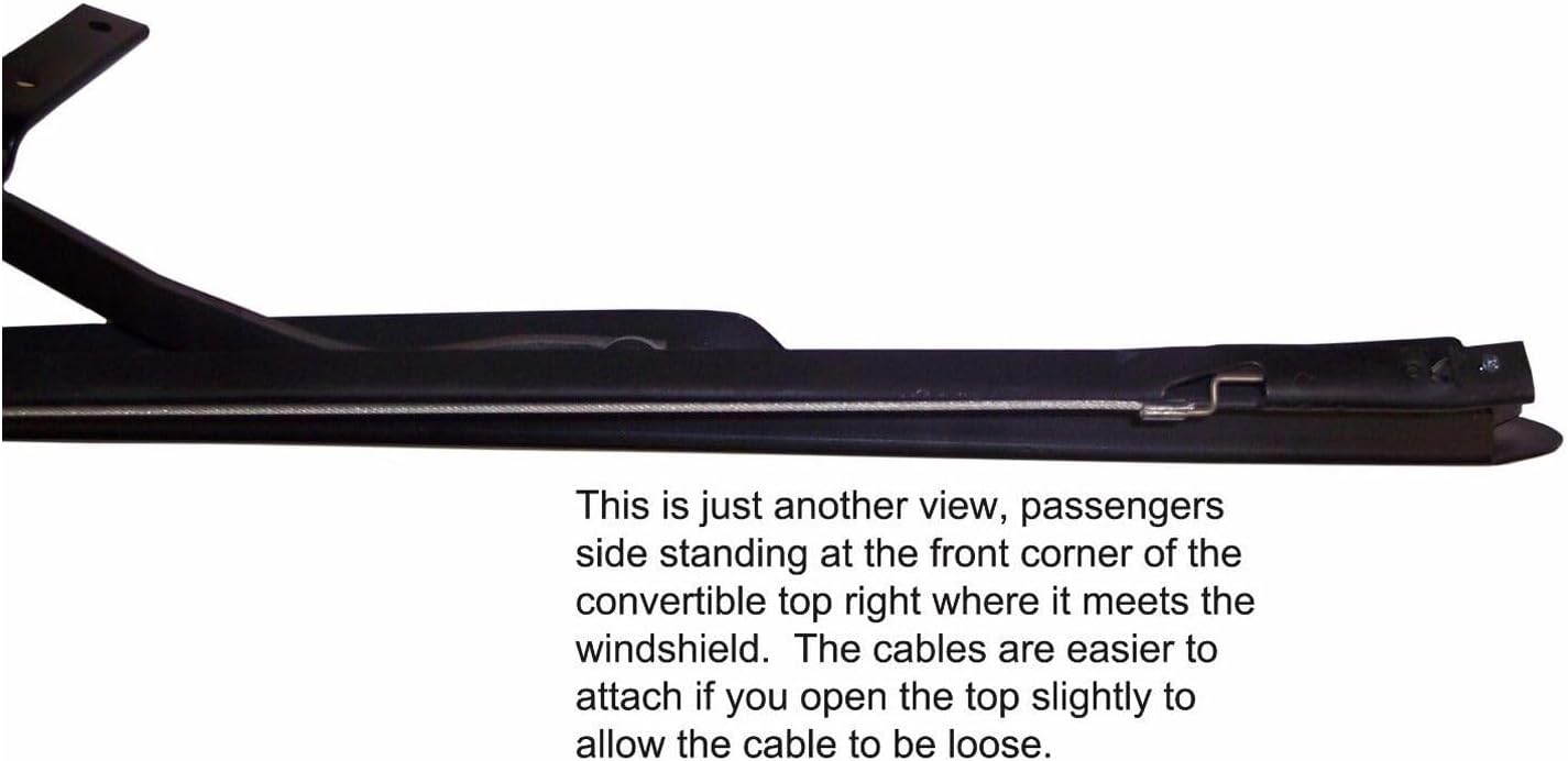 MANCHE for Buick for Electra 1965-1970 Top Side Tension Hold Down Cables Pair 2-Qty Convertible
