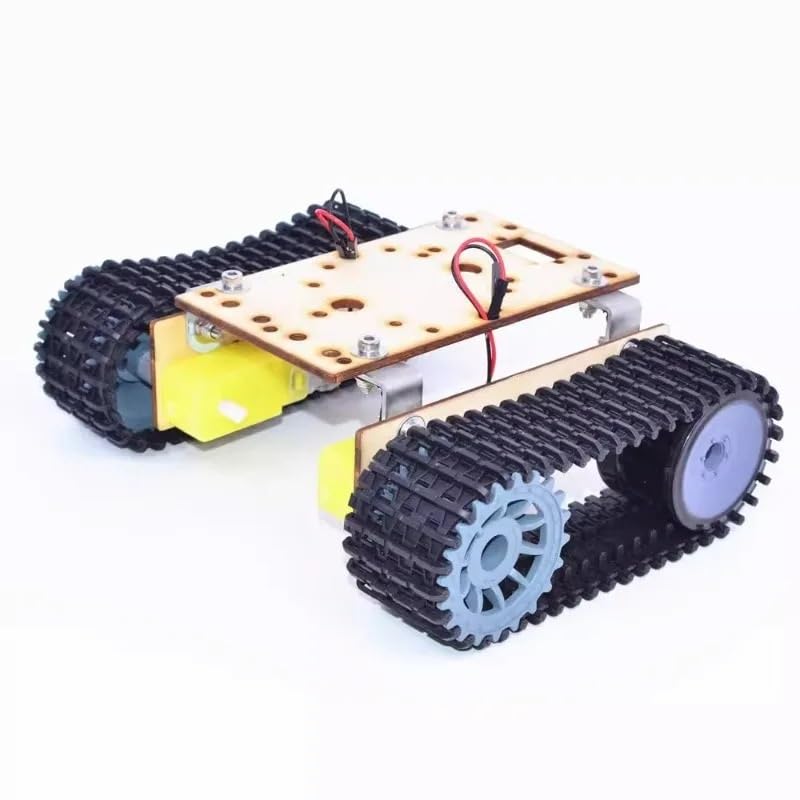1 Capa Chasis Tanque RC Bloque Construcción Motor De 3-9 V Crawler Inteligente Con TT Coche Robótico Aleación Robot DIY RC Mejoras