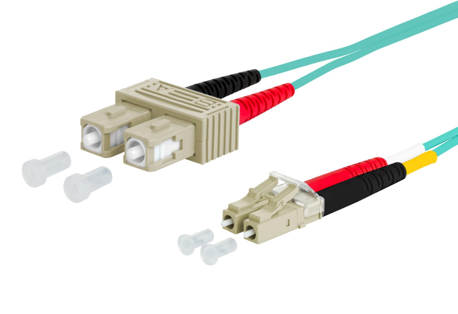 Cable de conexión METZ CONNECT OpDAT SC-D/LC-D OM3 de 20 m para redes de alta velocidad 2