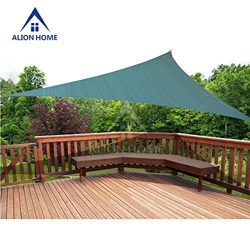 Alion Home 9' X 9' X 12.7' Right Triangle Pu Waterproof Woven Sun Shade Sail Custom (1, Forest Green) #TOP1