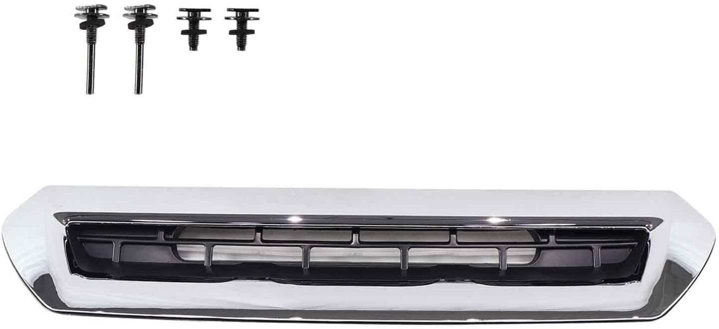 Hood Air Vent Compatible with 2017-2019 Sierra 2500 HD 3500 HD (Chrome Black)